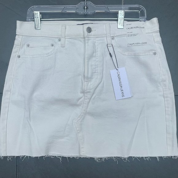Calvin Klein Dresses & Skirts - Calvin Klein White Denim Mini Skirt Size 29‎